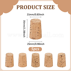 木製栓ストッパー  ワインボトル用  バリーウッド  35x21~25mm&nbsp;DIY-WH0888-889