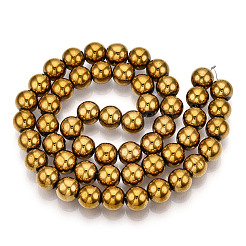 Non-magnetic Synthetic Hematite Beads Strands&nbsp;G-S096-8mm-2