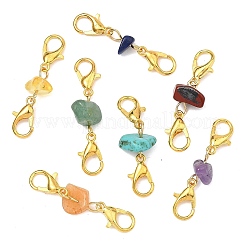28Pcs 7 Styles Natural & Synthetic Mixed Gemstone Chip Bead Connector Charms&nbsp;PALLOY-JF05612-02