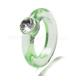 透明アクリル指輪  薄緑  usサイズ7 1/2(17.7mm)&nbsp;LS-RJEW-T010-07B