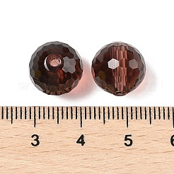 ガラス k9 ガラス  模造オーストリアクリスタルビーズ  ファセット（128ファセット）  ラウンド  ココナッツブラウン  12mm  穴：1.4~2mm&nbsp;GLAA-H024-06C-11
