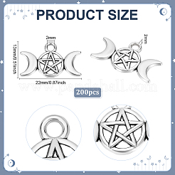 200Pcs Tibetan Style Alloy Charms&nbsp;TIBEP-PH0001-89