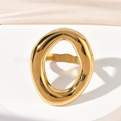 Adjustable 304 Stainless Steel Cuff Open Rings for Women&nbsp;RJEW-Z122-03G-03