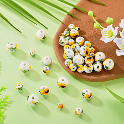 40Pcs 4 Styles Handmade Porcelain Beads&nbsp;PORC-TADJ0001-08A