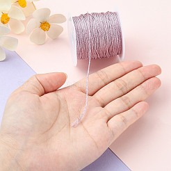 12プライメタリックコード  ジュエリー作りのための  ピンク  0.8mm  約27.34ヤード（25m）/ロール&nbsp;MCOR-CJ0001-03O