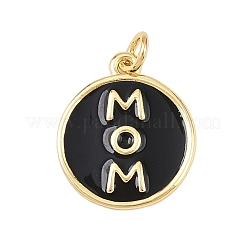 Mother's Day Brass Enamel Pendants&nbsp;KK-L251-02G-C