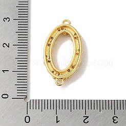 Rack Plating Brass Micro Pave Cubic Zirconia Links Connector Charms&nbsp;KK-P267-21G