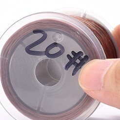 日本の平らな弾性結晶ストリング  ポリエステル糸  ストレッチブレスレットジェムストーンジュエリー作りに  シエナ  0.5mm  約65.6ヤード（60m）/ロール&nbsp;EW-Z001-B30