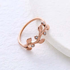 Brass with Rhinestone Finger Rings for Women&nbsp;TM6875-6