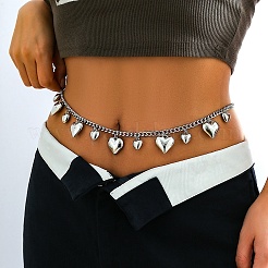 Heart Alloy Tassel Twisted Chain Waist Belly Chains for Women&nbsp;FS-WG9C50D-02