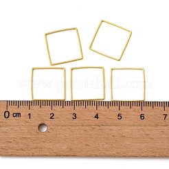 スクエア真鍮製フレームコネクター  ニッケルフリー  ゴールドカラー  15x15x1.1mm&nbsp;EC03015mm-NFG