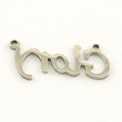 Tarnish Resistant Fashionable Stainless Steel Word Charms&nbsp;LS-STAS-R059-20