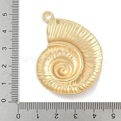 合金ペンダント  マットゴールドカラー  シェル形状  49x36x7mm  穴：4mm&nbsp;FIND-G094-03B-MG