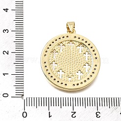 Brass Micro Pave Clear Cubic Zirconia Pendants&nbsp;CU-CBAE7DF-09G-01