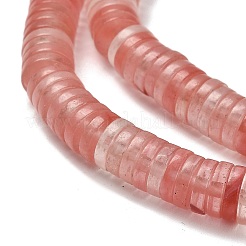 チェリークォーツガラスビーズ連売り  ディスク  ヒシビーズ  6x1.5mm  穴：0.6mm  約239個/連  15.28~15.35''（38.8~39センチメートル）&nbsp;G-G175-N16-01