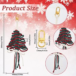 DIY Handmade Woven Cotton Christmas Tree Keychain Making Kits&nbsp;DIY-SC0028-13B