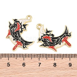 Alloy with Black Enamel Pendants&nbsp;AL-CBA2919-02G-10