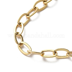 304 Stainless Steel Cable Chain Bracelet for Women&nbsp;BJEW-B064-13G