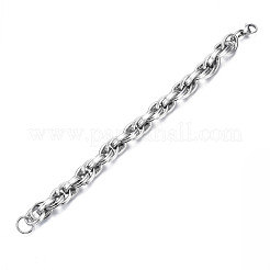Non-Tarnish 201 Stainless Steel Rope Chain Bracelet for Men Women&nbsp;BJEW-S057-67
