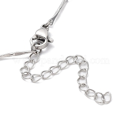 Non-Tarnish 304 Stainless Steel Bar Link Chain Necklaces&nbsp;NJEW-K249-12P