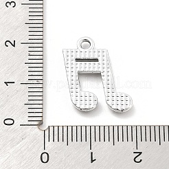 合金ラインストーンペンダント  UVメッキ  音符  プラチナ  19.5x14x2.5mm  穴：1.8mm&nbsp;FIND-U026-18P