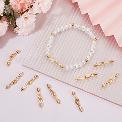 真鍮フックとS字フック留め具10セット  ニッケルフリー  18KGP本金メッキ  長さ32mm  留め金：18x4.5x4mm  穴：1mm  ペンダント：16x6x4mm  穴：1.2mm&nbsp;KK-BBC0005-60