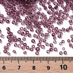 透明な丸いガラスシードビーズ12/0個  ロージーブラウン  2mm  穴：1mm  30000ビーズ/ポンド&nbsp;SEED-A004-2mm-16