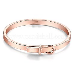 真鍮バングル  バックル付き  ローズゴールド  2-1/4インチx2-1/2インチ（56x63mm）&nbsp;JB384A
