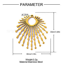 304 Stainless Steel Pendants&nbsp;STAS-OY016-90G