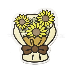 紙のひまわりの花束のグリーティングカード  封筒付き  結婚式の招待カード  きいろ  121.5x100x0.5mm&nbsp;AJEW-F067-01B