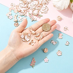 60Pcs 12 Styles Alloy Enamel Pendants&nbsp;ENAM-YW0006-28