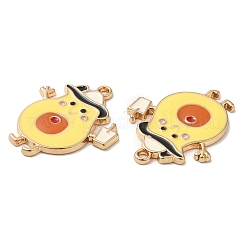 合金エナメルチャーム  長持ちメッキ  カドミウムフリー＆ニッケルフリー＆鉛フリー  ゴールドカラー  アボカドの魅力  シャンパンゴールド  25.5x22x1.8mm  穴：1.5mm&nbsp;ENAM-K069-13G