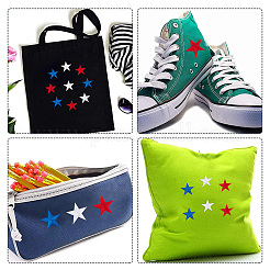 90Pcs 3 Colors Computerized Embroidery Cloth Iron on/Sew on Patches&nbsp;DIY-GF0006-50