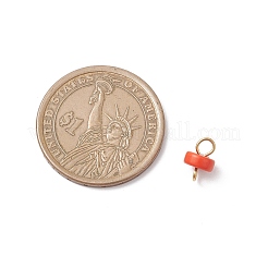 Disc Dyed Synthetic Turquoise Heishi Connector Charms&nbsp;PALLOY-JF04247-02