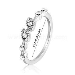 15Pcs 15 Style Crystal Rhinestone Teardrop & Horse Eye & Leaf Finger Rings&nbsp;JR938A