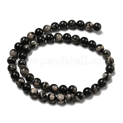 Natural Black Fossil Coral Beads Strands&nbsp;G-R494-A04-03