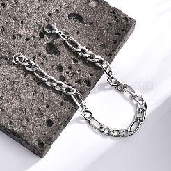 1Pc Trendy Women's 304 Stainless Steel Figaro Chain Bracelets&nbsp;BJEW-DJ0001-81