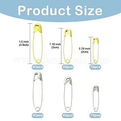 300Pcs 6 Styles Iron Safety Pins&nbsp;NEED-YW0001-08