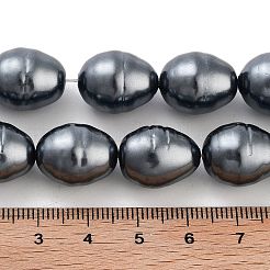 Electroplated Shell Pearl Beads Strands&nbsp;BSHE-H110-01-02