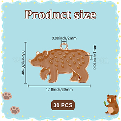 金メッキ合金エナメルペンダント30個  カドミウムフリー＆鉛フリー  シロクマのチャーム  ゴールデンロッド  20x30x1mm  穴：2mm&nbsp;ENAM-DR0001-08