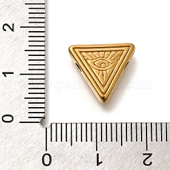 イオンプレーティング（IP）304ステンレスビーズ  目で三角形  18KGP本金メッキ  12x14x4mm  穴：2mm&nbsp;STAS-I321-45G