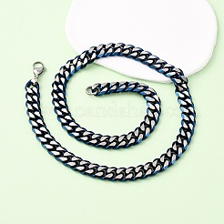 12MM 304 Stainless Steel Cuban Link Chain Necklaces&nbsp;NJEW-C099-04B-01