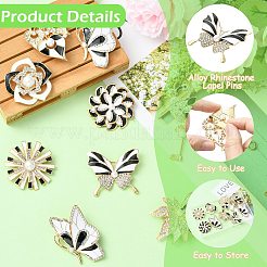 8Pcs 8 Styles Enamel Pins&nbsp;JEWB-CJ0003-16