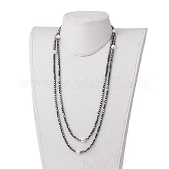 Non-Magnetic Synthetic Hematite Two-Tiered Necklaces&nbsp;NJEW-P190-08