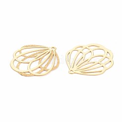 Rack Plating 304 Stainless Steel Filigree Pendants&nbsp;X-STAS-T057-42G