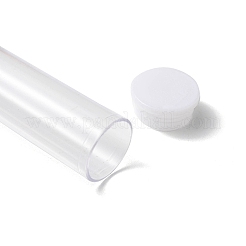 プラスチックビーズ収納ケース  トップキャップ付きビーズ保存チューブ  ボトル  透明  5.5x1.5cm  容量：2ml（0.06液量オンス）&nbsp;CON-YW0001-29