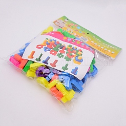 プラスチック製ビルディングブロック  子供のおもちゃ  カラフル  43.5~46x44~50x13.5~54mm  穴：17.5~22mm  ピン：17~23mm  50~54個/袋&nbsp;DIY-WH0204-61