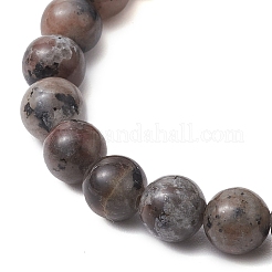 8mm Round Natural Fluorescent Syenite Rock(Glow under UV Light) Beaded Streth Bracelets&nbsp;BJEW-JB10859