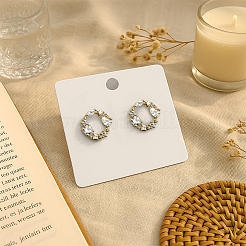 4 Pairs 2 Colors Brass Stud Earrings&nbsp;EJEW-HY0001-45