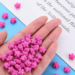 不透明なアクリルビーズ  スター  赤ミディアム紫  10x10.5x6mm  穴：1.6mm  約1690個/500g&nbsp;MACR-S373-26-A01